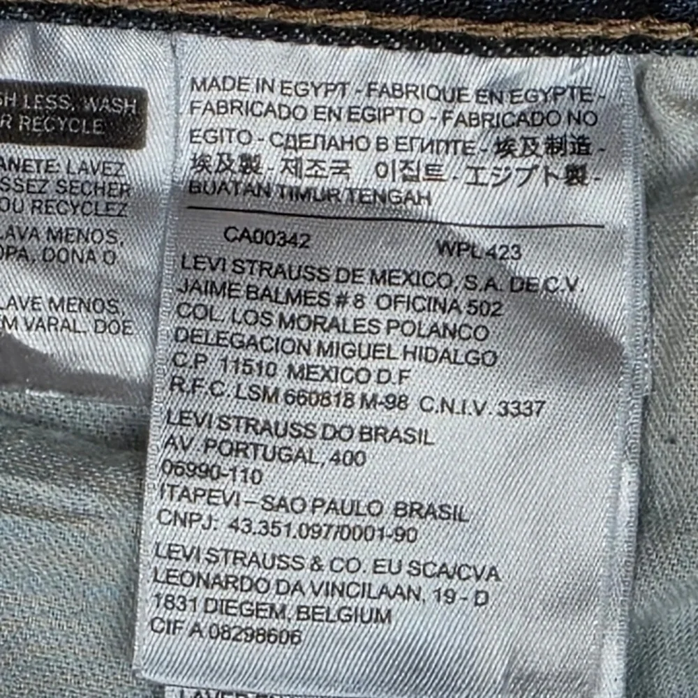 Levis 501 Original Fit Mens Dark Wash Straight Leg Button Fly Jeans 34x34